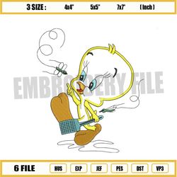 tweety bird fly swatter embroidery