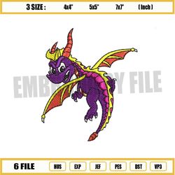 spyro the dragon back embroidery