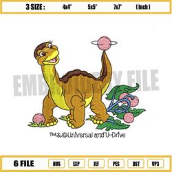 land before time littlefoot embroidery png