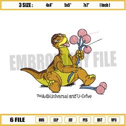 land before time dinosaur littlefoot embroidery png