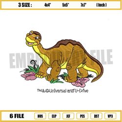 littlefoot baby apatosaurus embroidery png