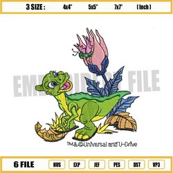 little dinosaur ducky embroidery png