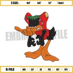 daffy angry duck embroidery