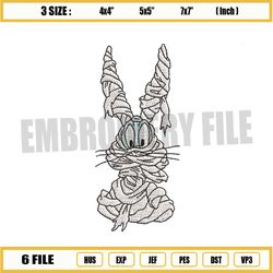 the mummies bugs bunny embroidery