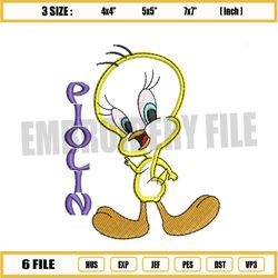 piolin tweety bird back embroidery