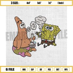 spongebob smoke embroidery desig