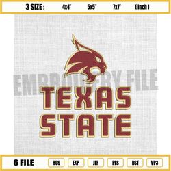 texas state bobcats embroidery design, texas state bobcats embroidery, logo sport embroidery, ncaa embroidery