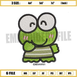 baby frog keroppi embroidery png