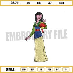 princess mulan embroidery