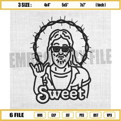 sweet cool christian jesus easter day embroidery