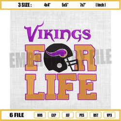 minnesota vikings sport team helmet for life embroidery