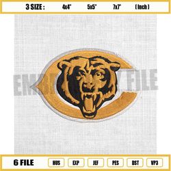 chicago bears sport team mascot logo embroidery