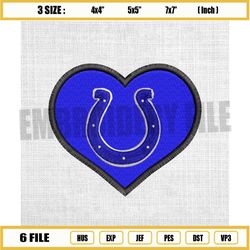 indianapolis colts heart logo embroidery