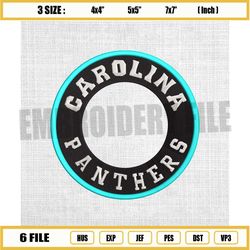carolina panthers football round logo embroidery