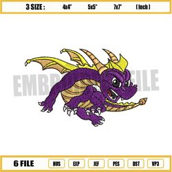 spyro the dragon angry face embroidery
