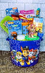 personalized paw patrol easter bucket, paw patrol easter, easter basket, easter gift, paw patrol gift basket