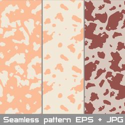 seamless pattern with brown cow spots