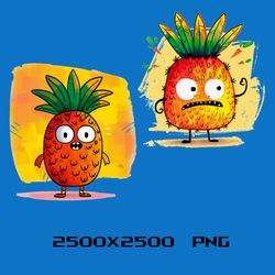 funny cartoon pineapple sublimation