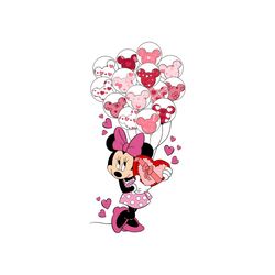 minnie pink valentine gift balloon png