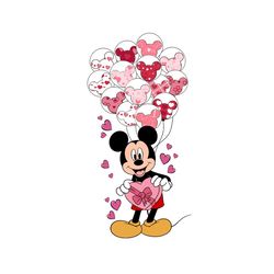 mickey pink valentine day gift balloon png