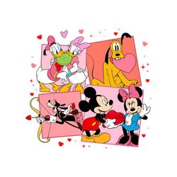 valentines day love mickey mouse friends svg