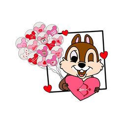 disney dale love valentine day balloon svg