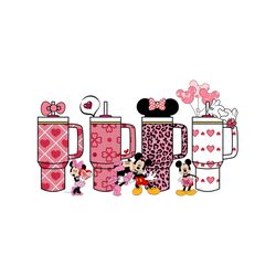 mickey and minnie couple valentines stanley cup svg