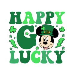 happy go lucky mickey leprechaun hat svg