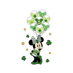 irish minnie mouse leprechaun green balloon svg