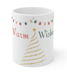 warm wishes coffee mug / christmas coffee mug / warm wishes christmas mug / coffee mug / cozy mug / best christmas gift