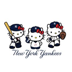 hello kitty new york yankees baseball svg png dxf eps