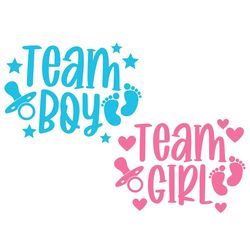 team girl svg, team boy svg, gender reveal svg, baby feet svg, team boy png, team girl png, baby announcement svg, team