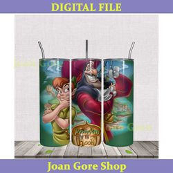 captain hook against peter pan adventure tumbler design png