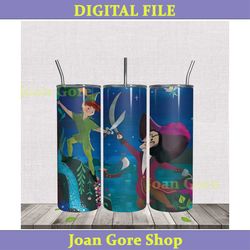 sword fight peter pan and captain hook tumbler design png