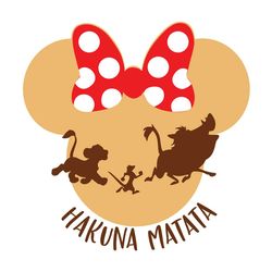 hakuna matata minnie mouse head svg