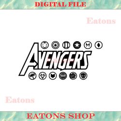 marvel avengers movie superhero logo svg