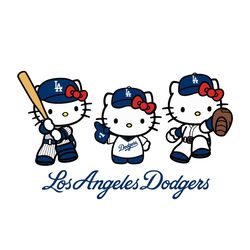 hello kitty los angeles dodger baseball svg png dxf eps