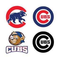 chicago cubs svg bundle, baseball team chicago cubs svg, cubs bear logo svg png eps dxf files