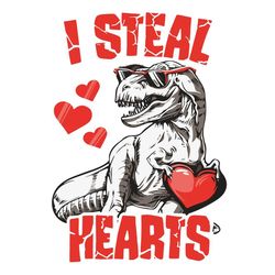 i steal hearts svg, valentine svg, t rex dinosaur svg, t rex dinosaur lovers svg, t rex dinosaur heart svg, valentine 20