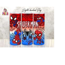 3d inflatable movies characters 20 oz skinny tumbler wrap png sublimation, puff tumbler wrap png. superhero tumbler, boy