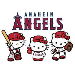 hello kitty los angeles angels baseball svg png dxf eps