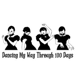 dancing my way through 100 days | wednesday adams | addams family |100 days of school| 100th day of school | digital dow