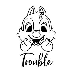 disney chip and dale trouble chip svg
