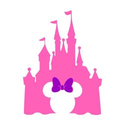 minnie mouse magic kingdom pink svg
