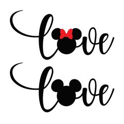 love mickey minnie mouse svg