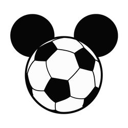 mickey mouse head football pattern svg
