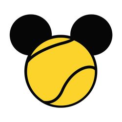 mickey mouse yellow softball pattern svg