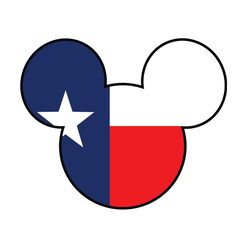 mickey mouse head flag of texas svg