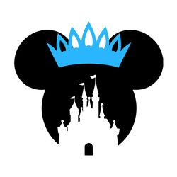 blue crown princess minnie mouse magic kingdom svg