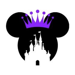 purple crown princess minnie mouse magic kingdom svg